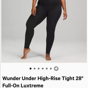 Lululemon size 2 high rise 28” wunder under tights